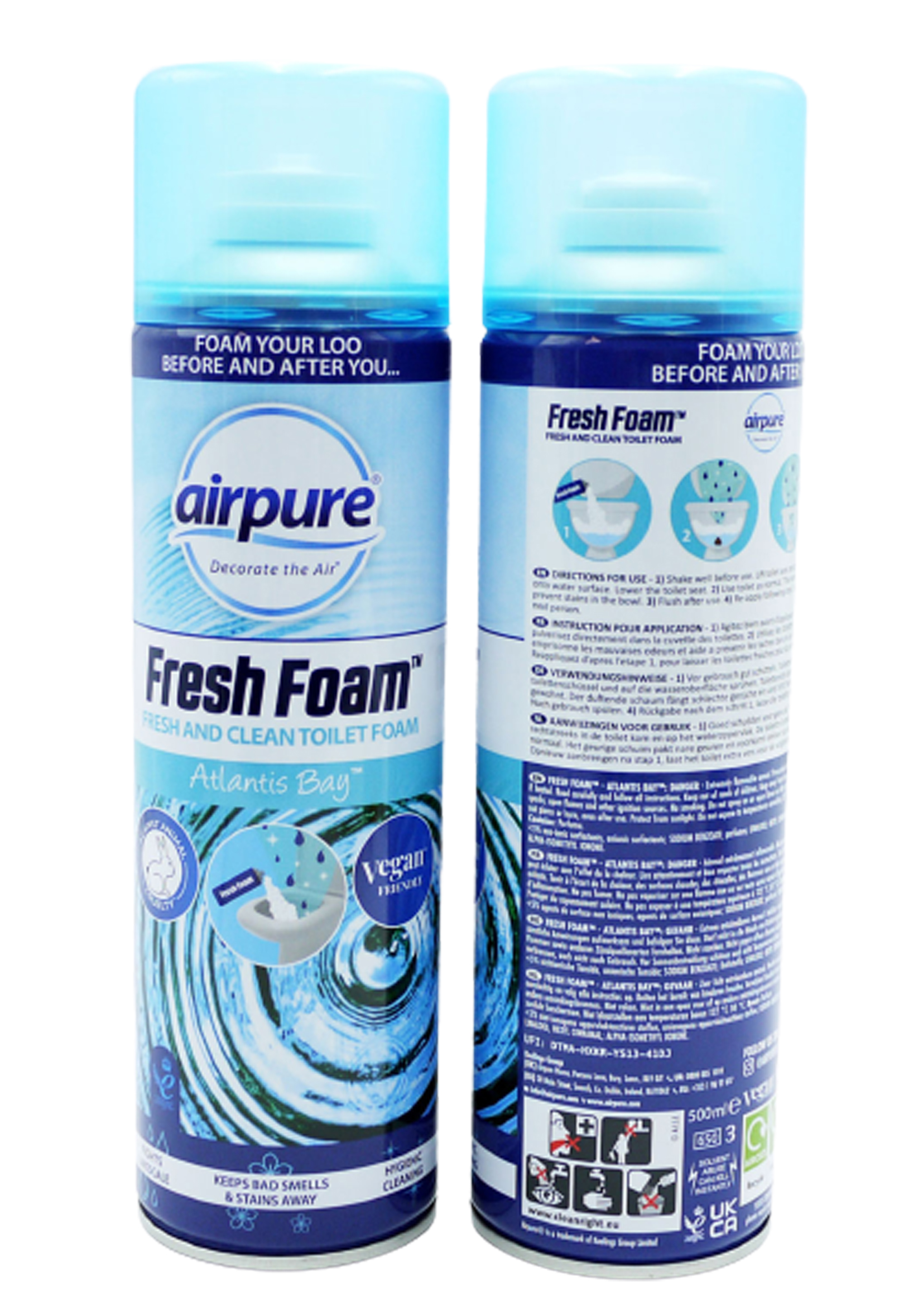 Airpure fresh toilet foam atlantis bay 500ml